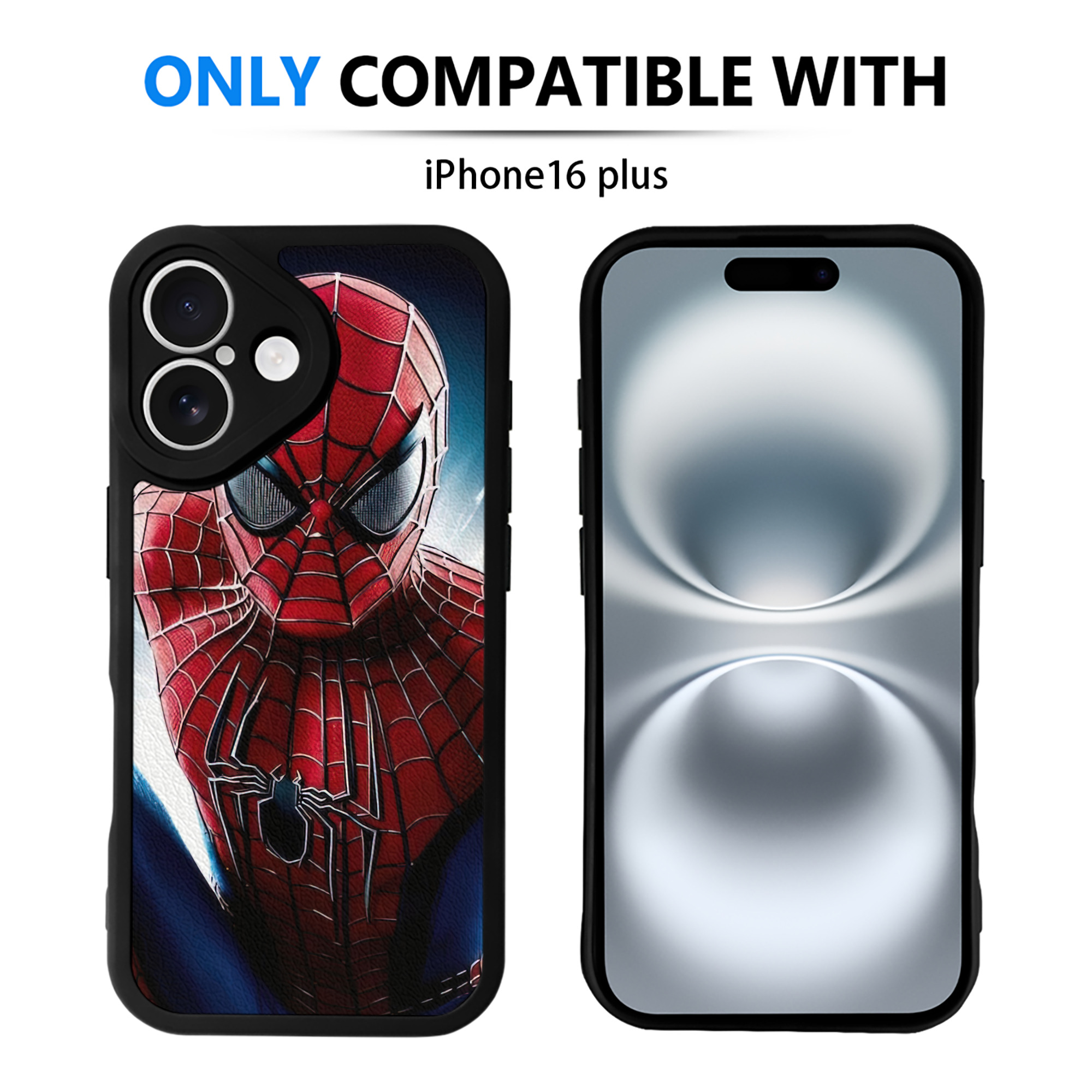 Spider Man スパイダーマン 【iPhone 16シリーズ対応】シリコンスマホケース（レザー調） 材質：シリコン